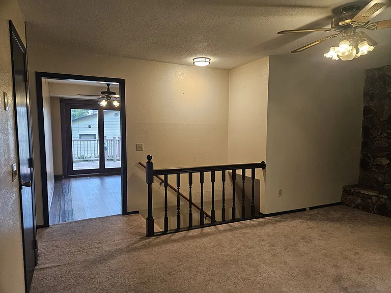 Stairway down to laundry room
