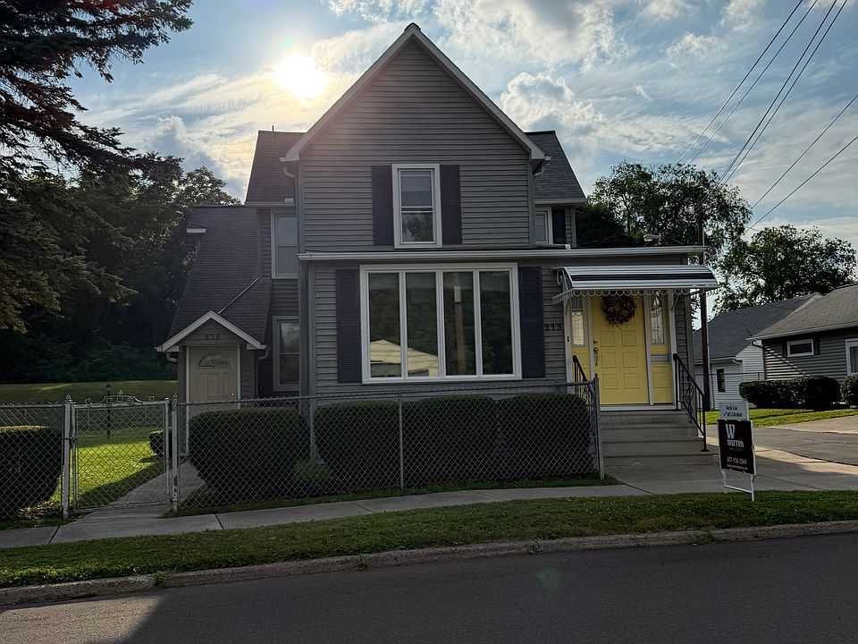 Front of house (Yellow door is front entrance)