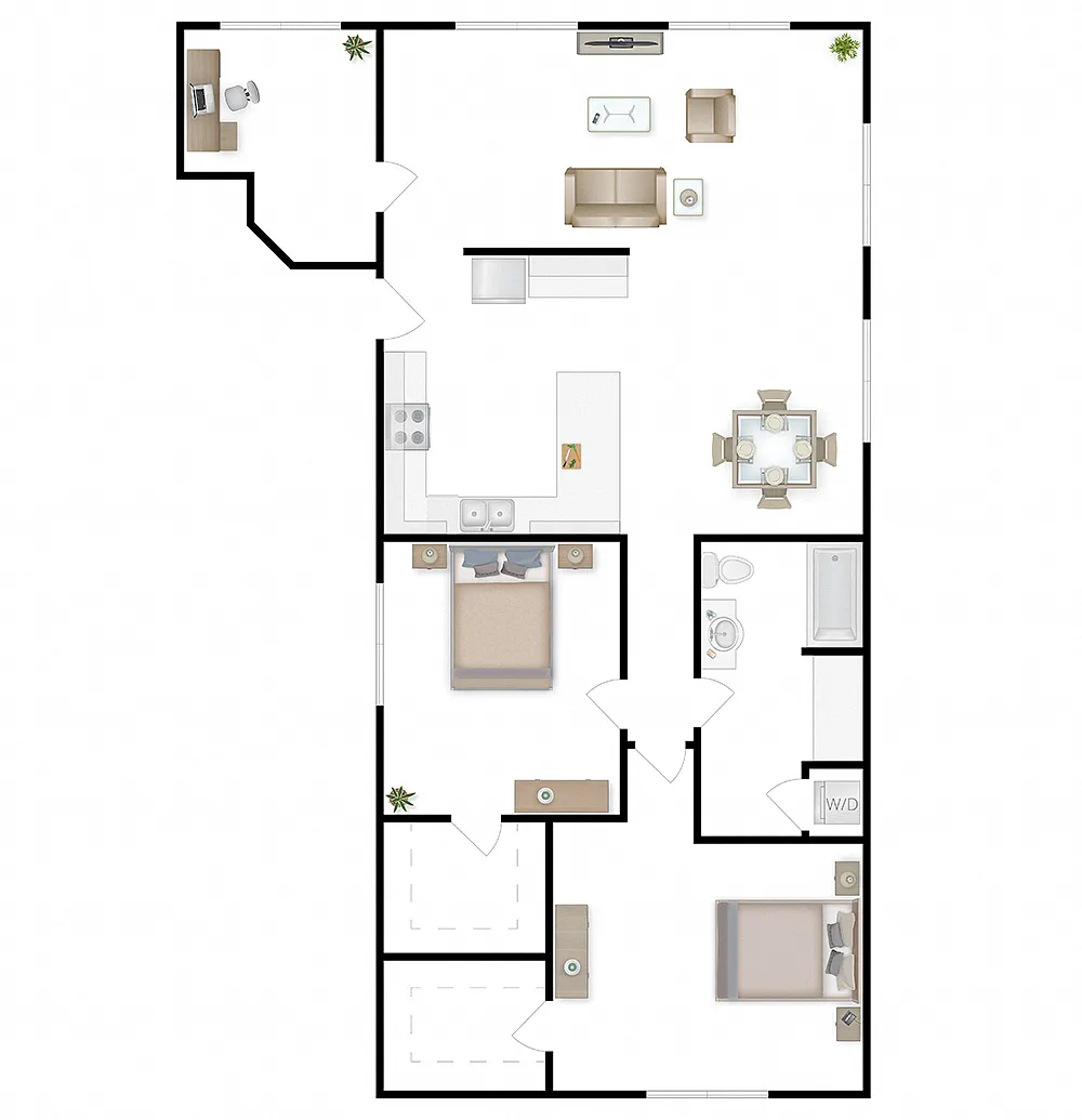 Floor plan 2x1 w/Den
