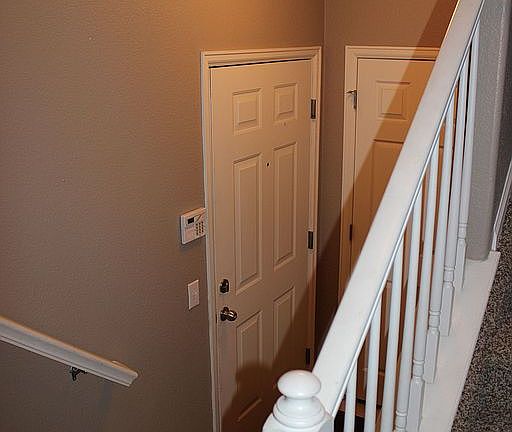 Front door w/storage closet