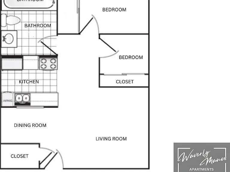 2x1 Standard l 960 sq ft l Waverly Manor 2x1 Standard l 960 sq ft l Waverly Manor