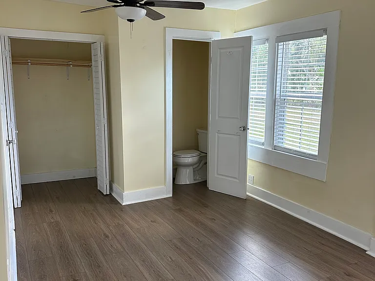 Front bedroom has large closet and half bath.