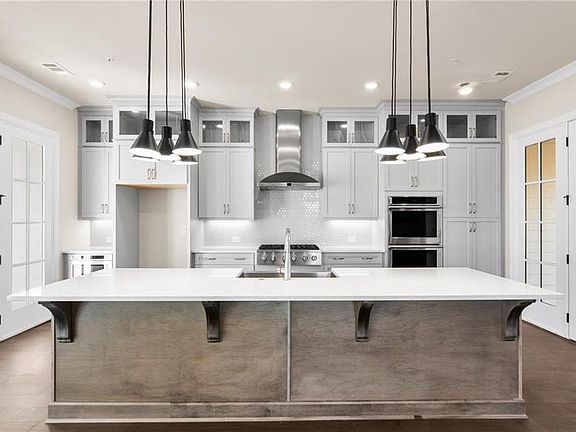 Beautiful kitchen with stacked cabinets. Not actual kitchen.