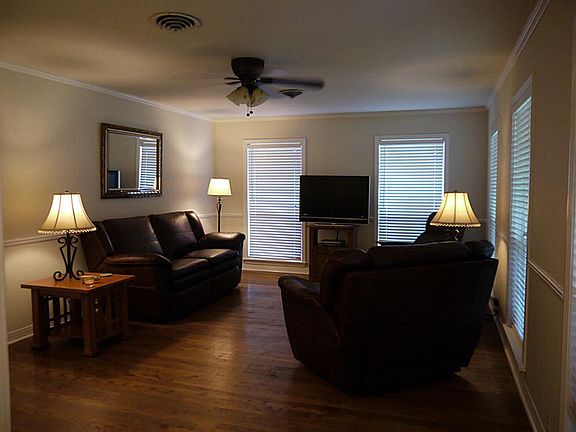 Expansive living room. Note the hardwood floors