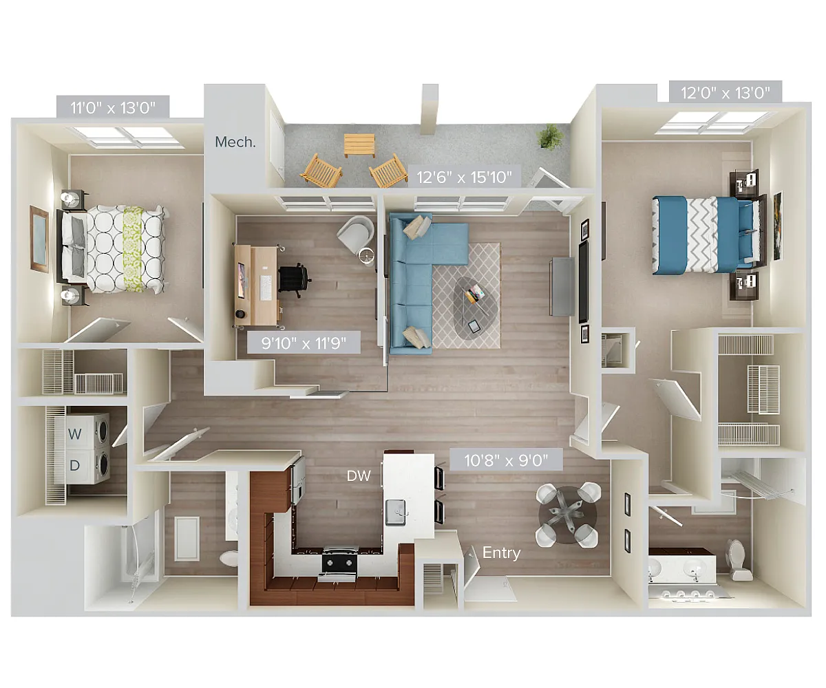 Floor plan B11D-1313