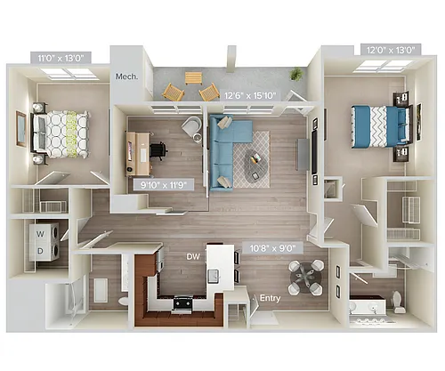 Floor plan B11D-1313