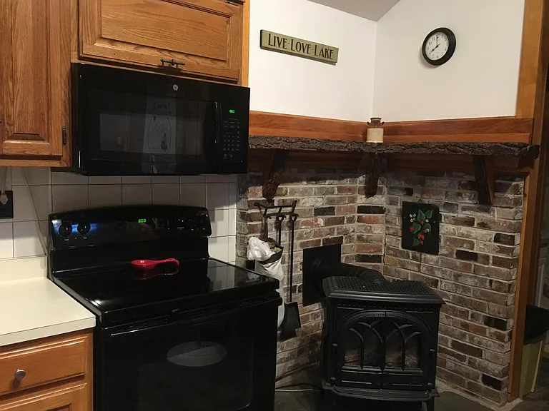 kitchen with propane heater