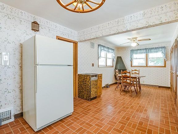 Kitchen into Dining with basement