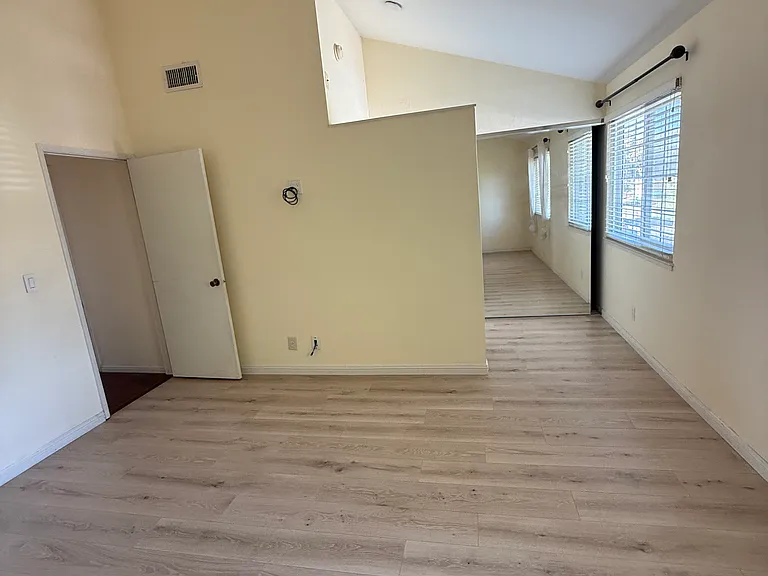 Master bedroom with new wooden flooring