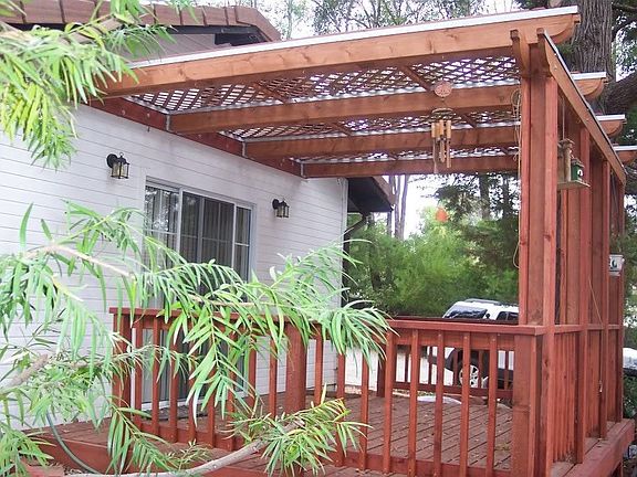 Deck for dining off living room