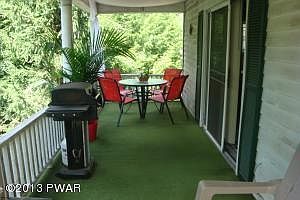 Porch overlooking stream