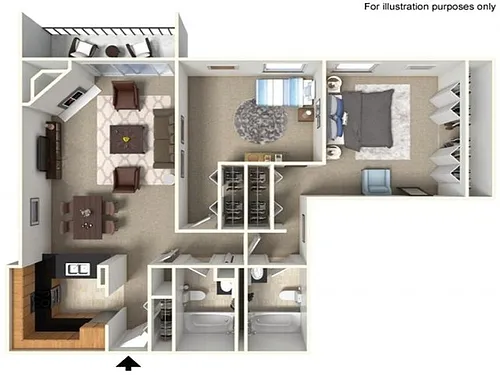 Floor plan 2 Bedroom S
