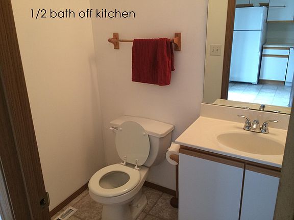 1/2 bath off kitchen