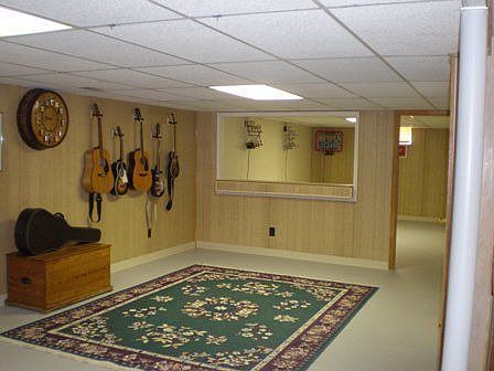 Partially finished basement