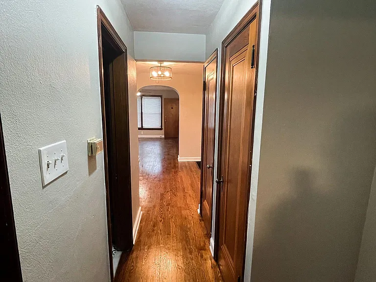 Hallway view from the bedroom.