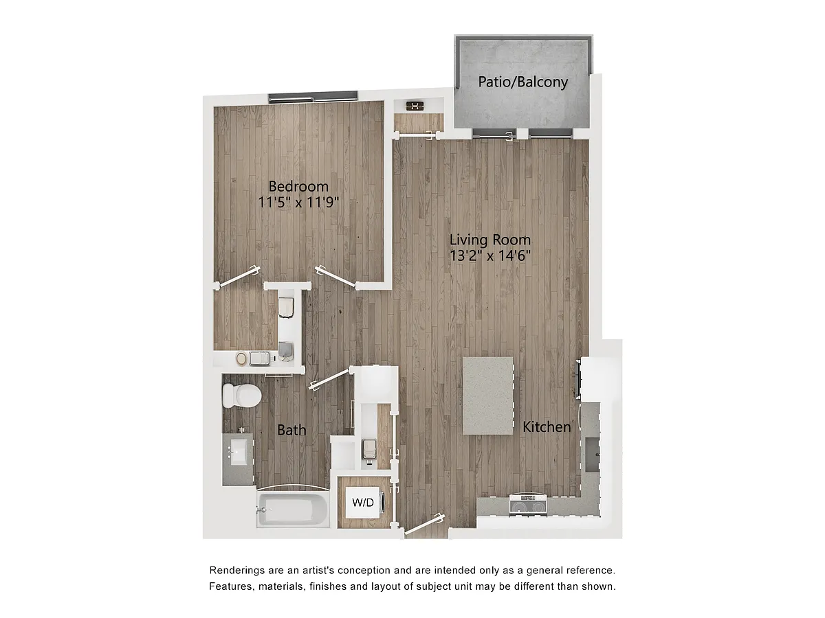Floor plan 1 BR TYPE G
