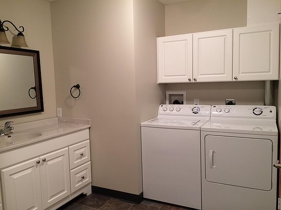 washer & dryer in bathroom