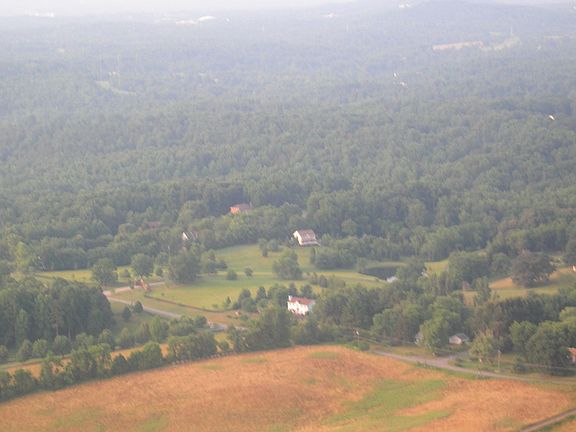 aerial view from a hot air baloon