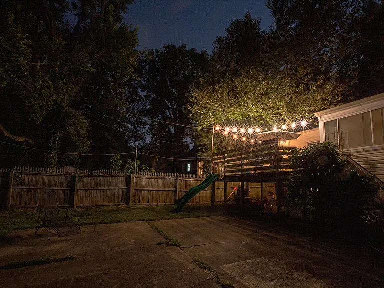 Cafe Lights over Deck