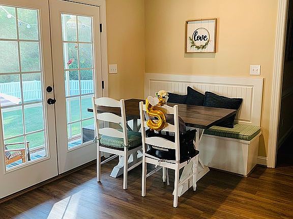 Built-in Bench has storage