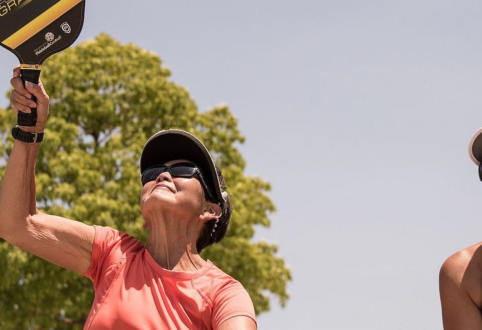 Woman Playing Pickleball
