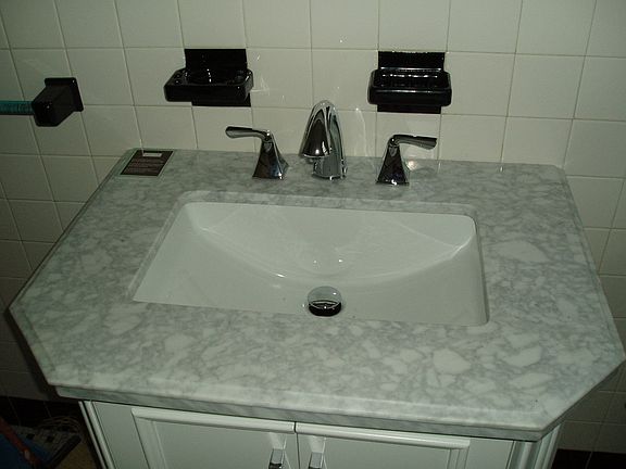 Updated marble vanity