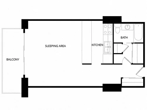 Floor plan Towers Studio