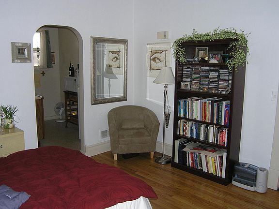 Living space looking toward the kitchen.