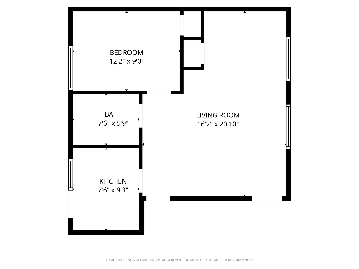 Floor plan One Bedroom One Bath 60