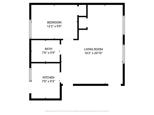 Floor plan One Bedroom One Bath 50