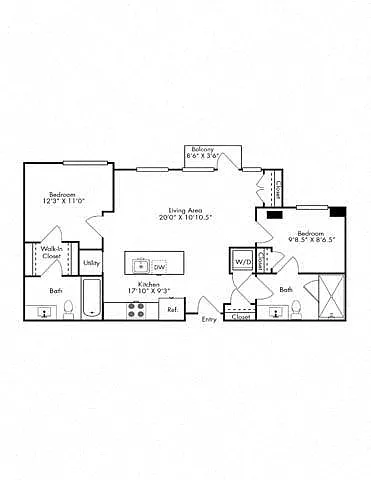 Floor plan 2B