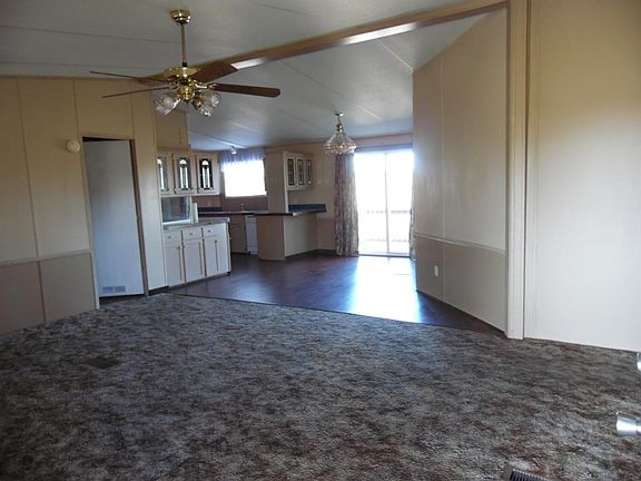 Living room and dining room