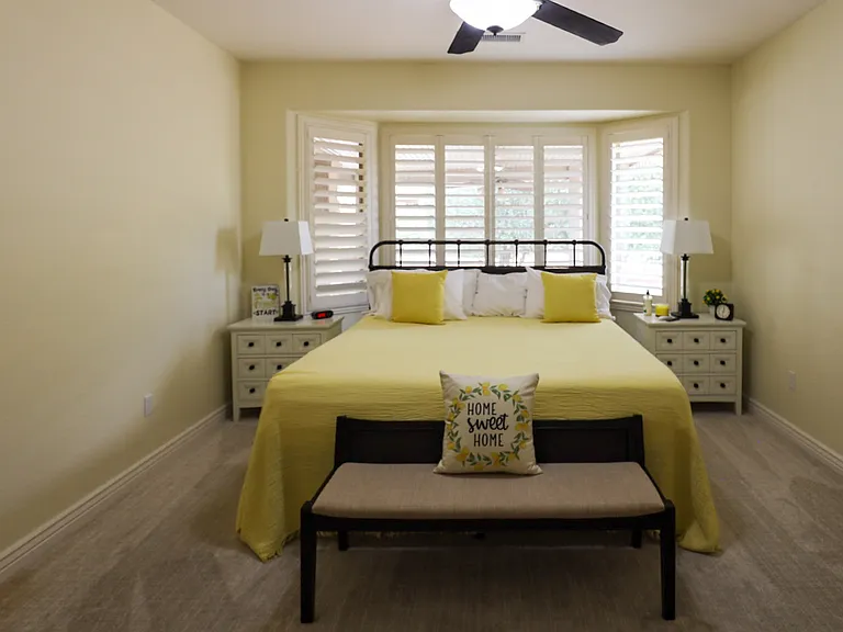 Spacious Master with king bed and flat screen TV