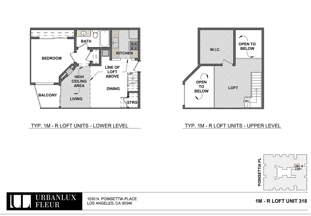 Floor plan One Bed One Bath with Loft