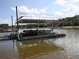 Double slip dock with party deck