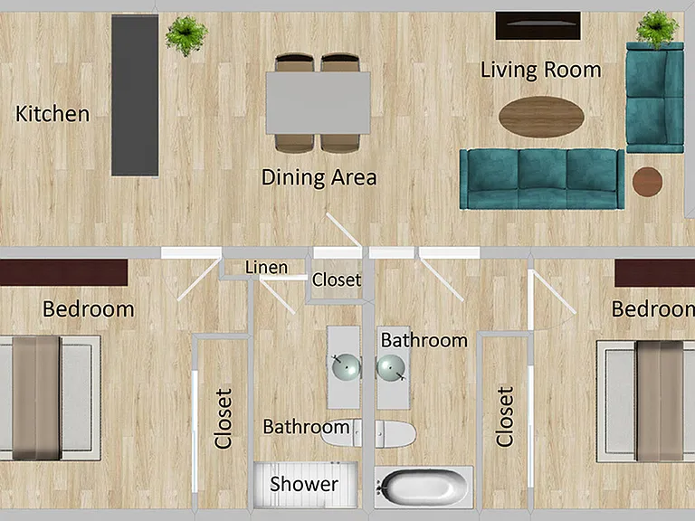 Fletcher 2 Bedroom Fletcher 2 Bedroom