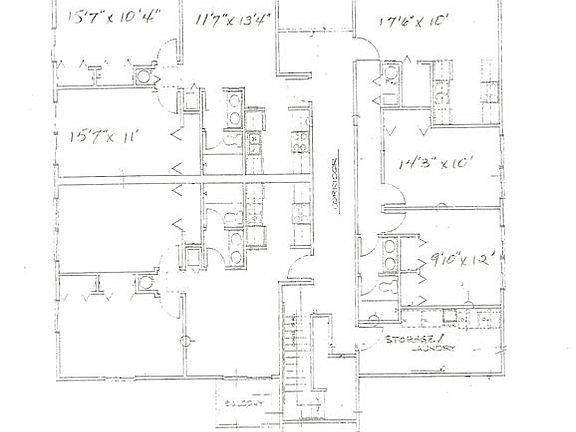 2909 W. Michigan floor plan of 3 Apartments