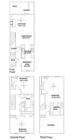 Floor plan The Trinity 1640