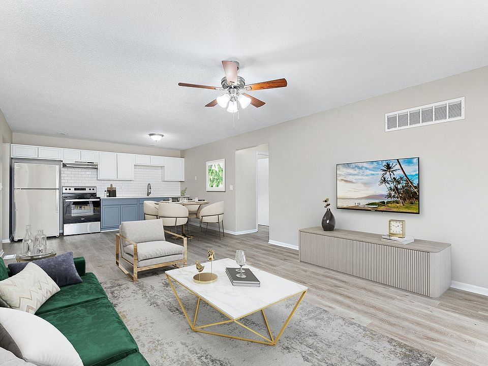 Virtually Staged Living/Dining/Kitchen