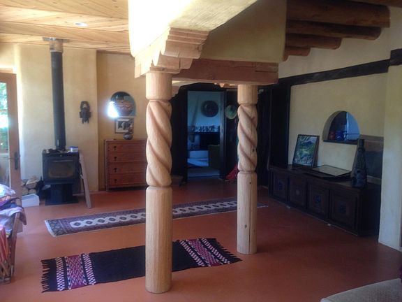 The main entrance hall with new wood stove