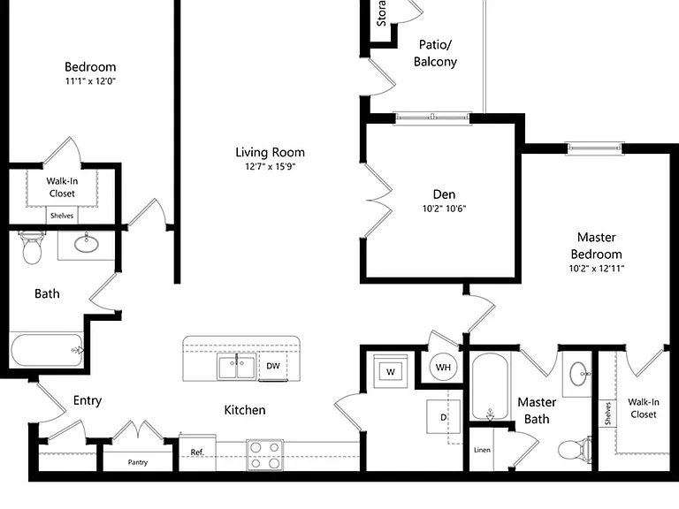 2 Bedroom | 2 Bath | Den | 1231 SF | Renovated 2 Bedroom | 2 Bath | Den | 1231 SF | Renovated