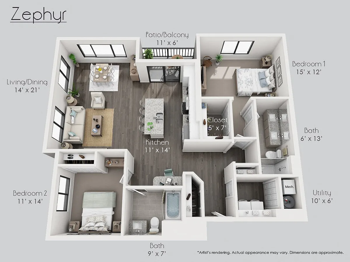 Floor plan The Zephyr