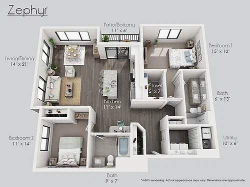 Floor plan The Zephyr