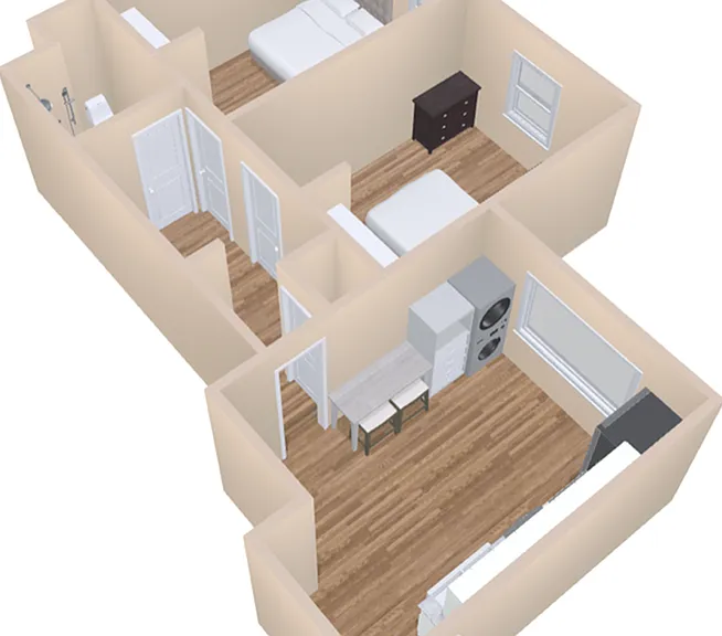 2 Bedroom Suite 600 sqft 2 Bedroom Suite 600 sqft