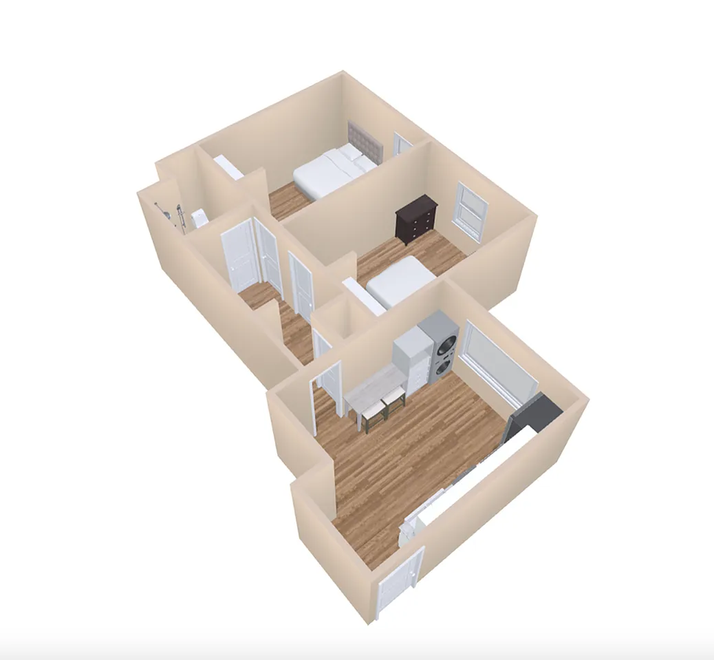 Floor plan 2 Bedroom Suite