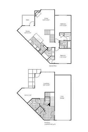 Floor plan 2 Bedroom C4tr Renovated