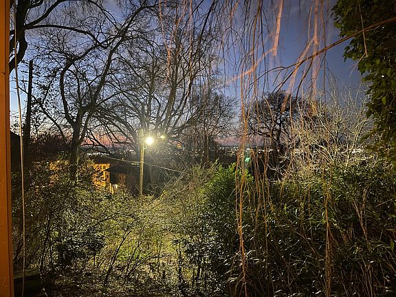 Patio, overlooking downtown Birmingham.