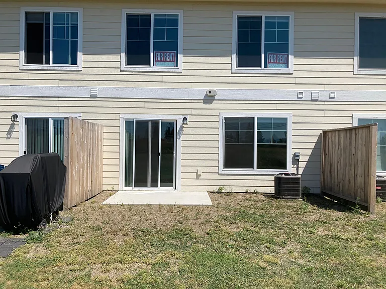 Small patio in backyard