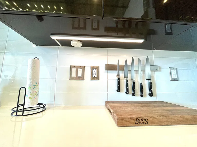 Boos block and Henkel knives for the home chef