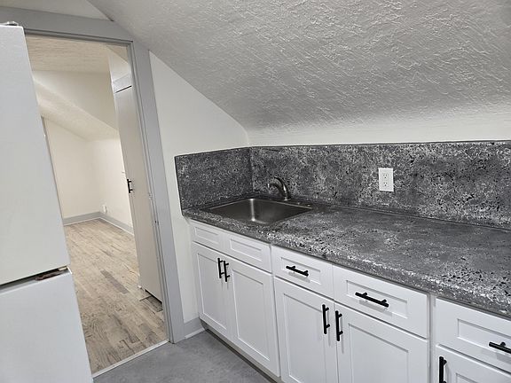 View into living area from kitchen